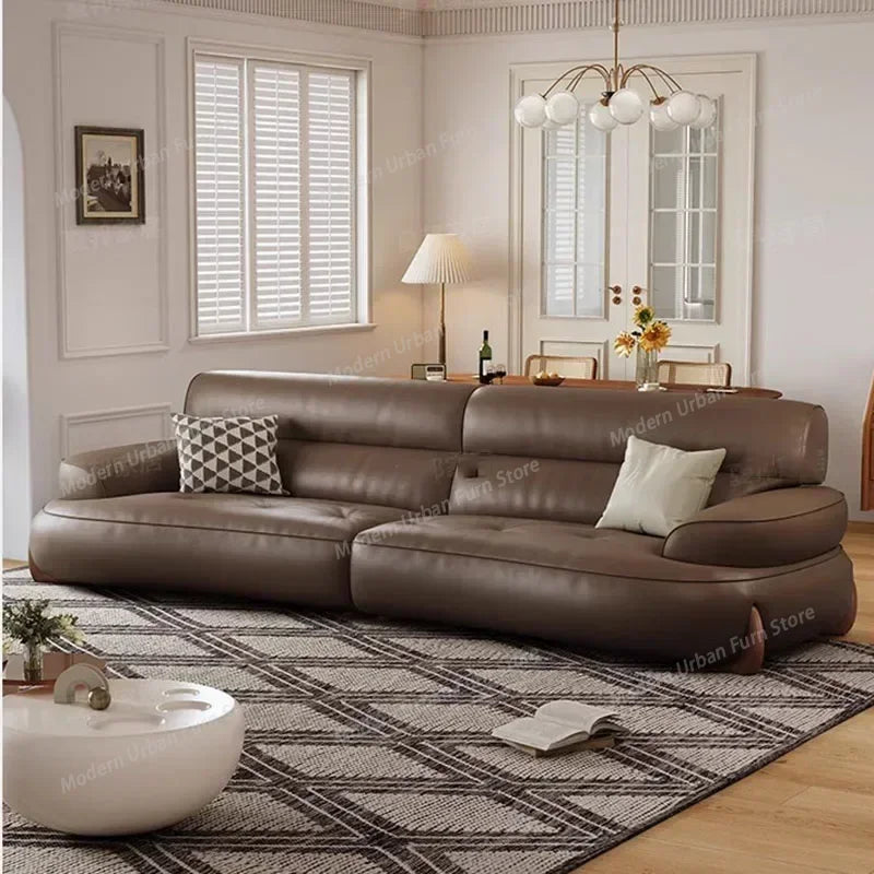 Velvet Lounge Sofa Large Modular Sectional With Soft Transitional Curves — Chocolate Brown | KIMLUD