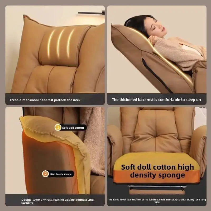 KIMLUD, Boss Chair, Home, Computer Chair, Sofa, Comfortable, Sedentary Office Chair, Reclining, Study Desk, Bedroom, Living Room, KIMLUD Womens Clothes