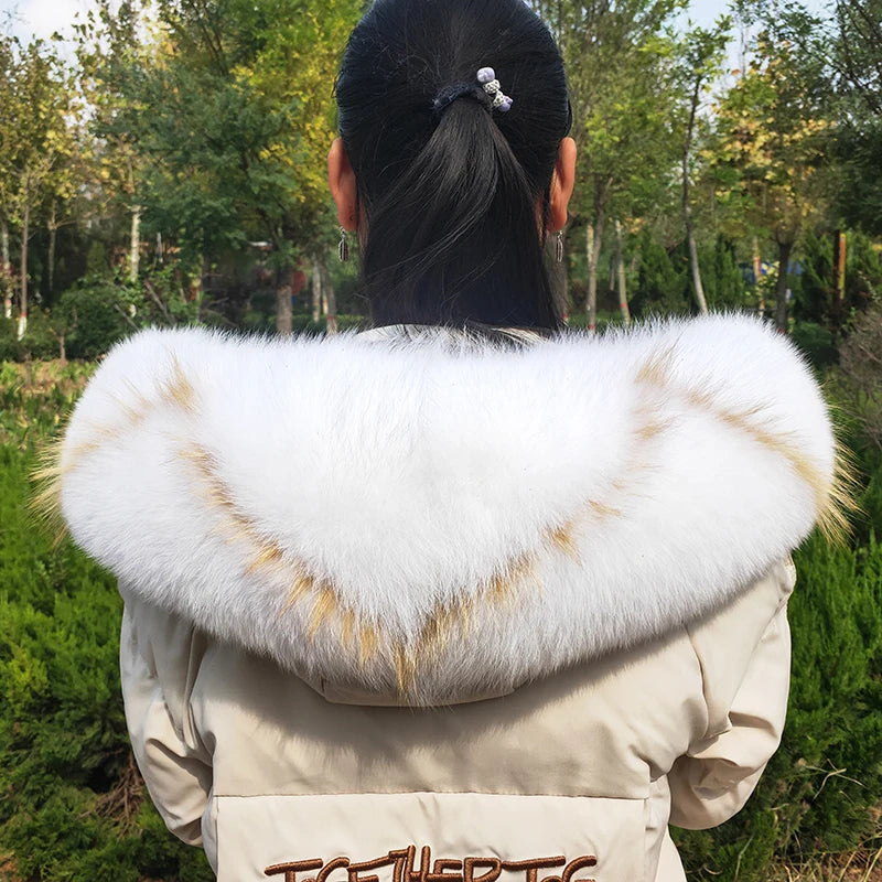 Fox Fur Collar – Hood Decor for Down Coats – Real Fox Fur | KIMLUD
