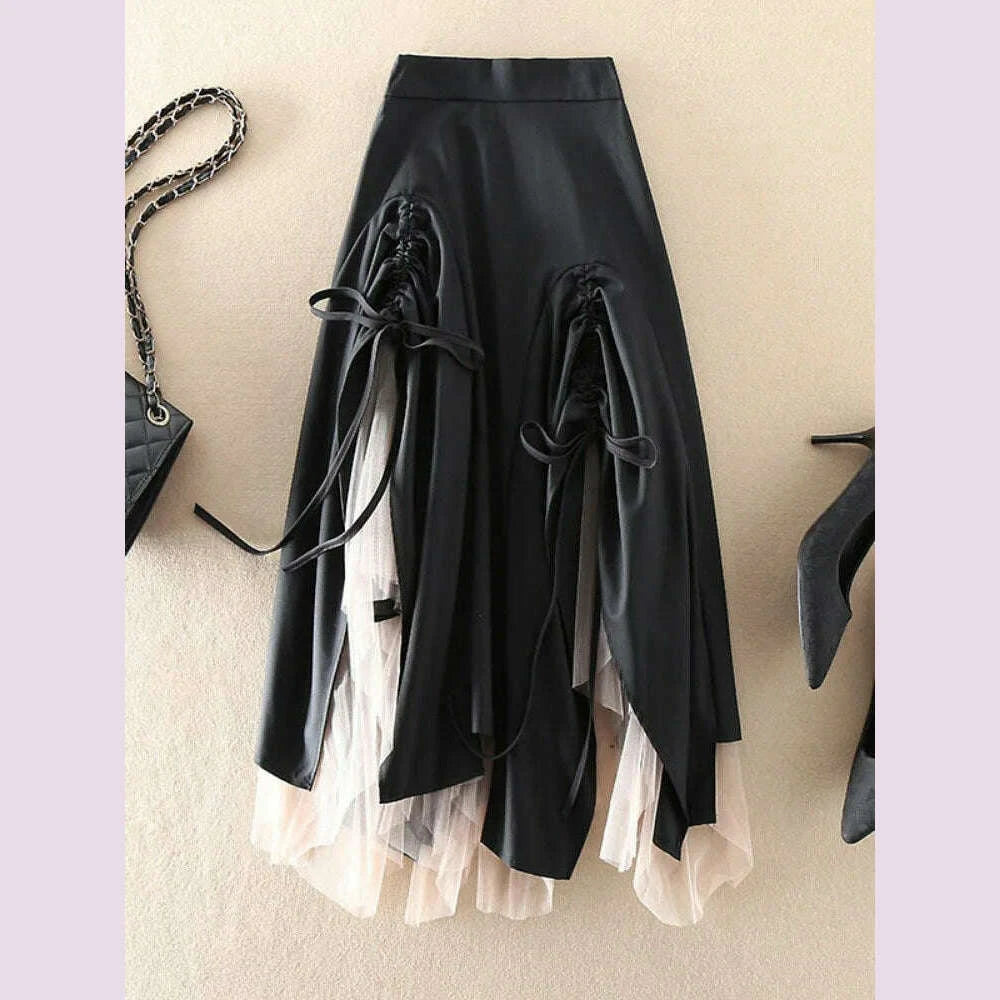 ucxq-fashion-patchwork-black-lace-drawstring-skirt-womens-clothing-irregular-folds-high-waist-skirts-2025-spring-summer-2q11360kimlud-womens-fashion-34606240