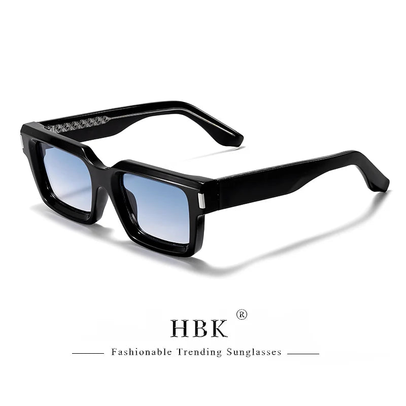 Punk Vintage Square Sunglasses Small Frame — Black | KIMLUD