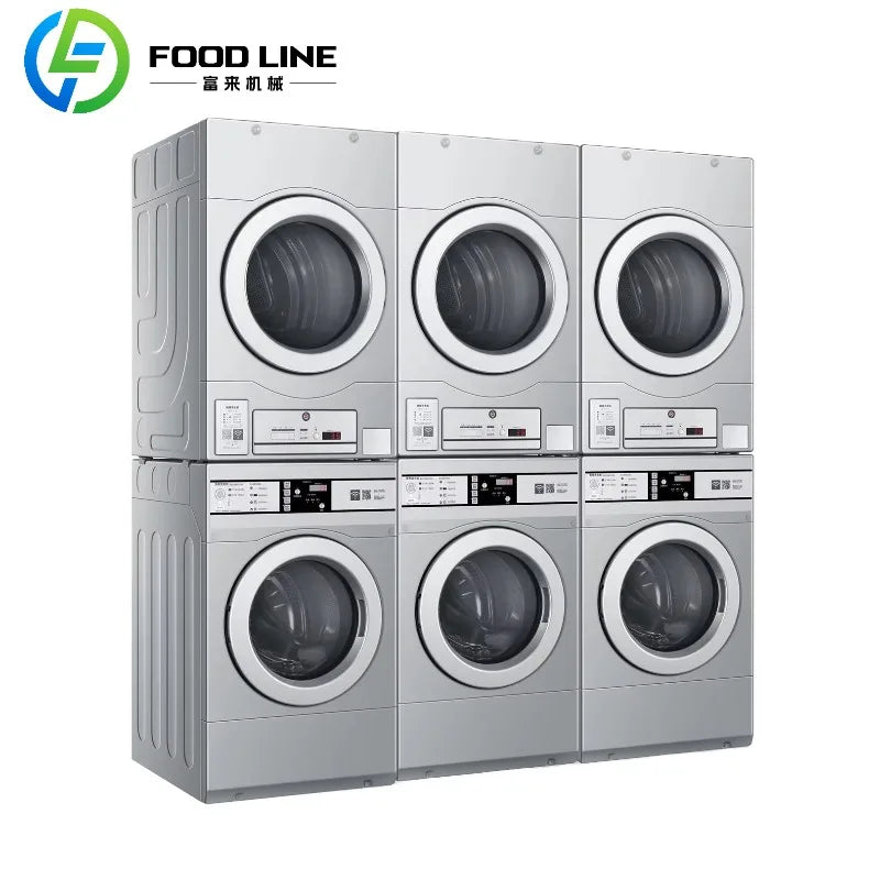 Stainless-Steel Washer-Dryer Stack — Silver | KIMLUD