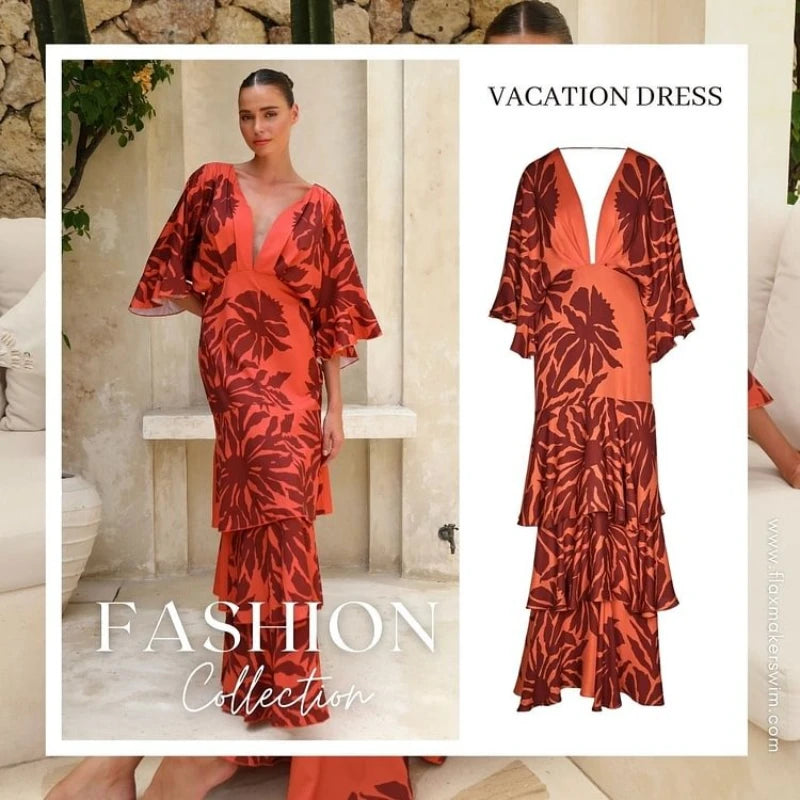 Dresses – Bandeau Blossom Print – Floor-Length Sundress | KIMLUD