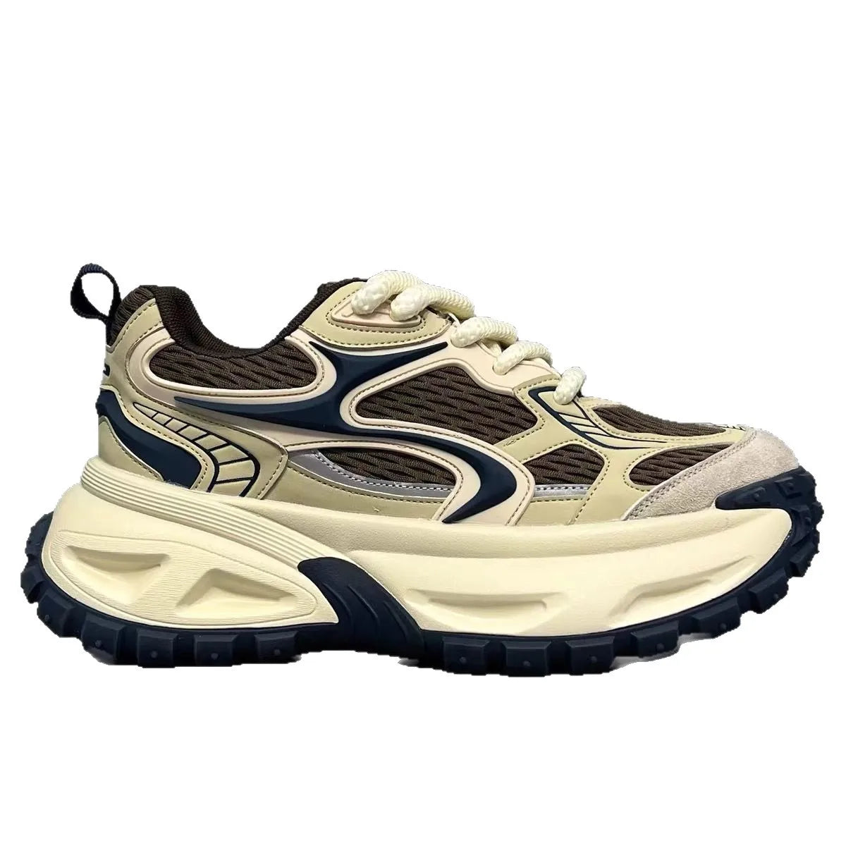 Casual Style Breathable Sporty Men's Shoes Thick Bottom Versatile High-End Lightweight Fashionable Dad Shoes Comfortable Wear