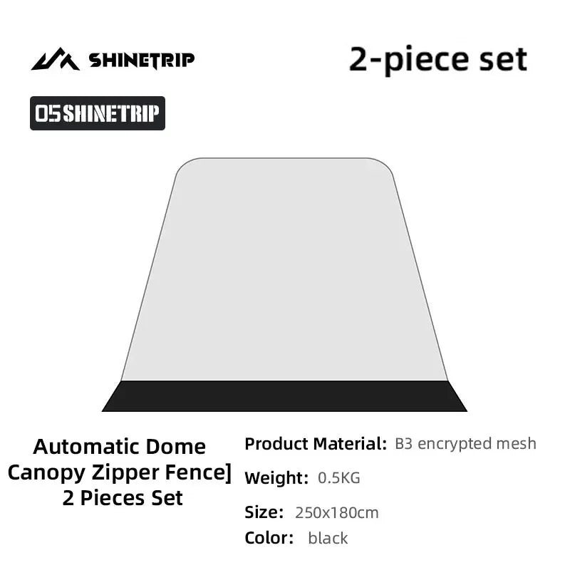 ShineTrip Auto Dome Canopy Series Silver Coated Canopy Oversized Quick Setup Sunproof Camping Auto Dome House Waterproof Tent