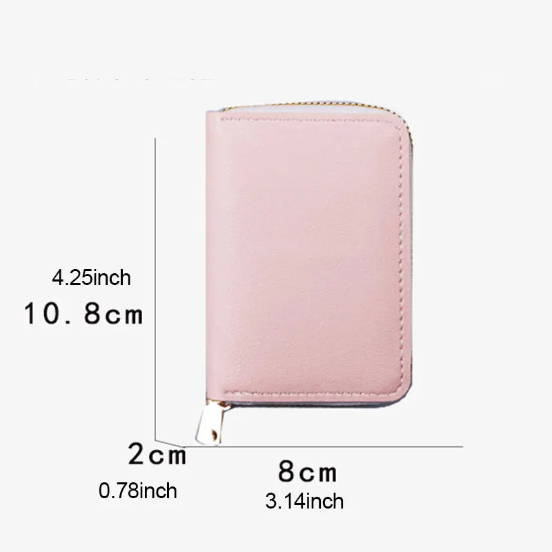 Cloth Card Bag Zippered Vertical Organizer — Black | KIMLUD
