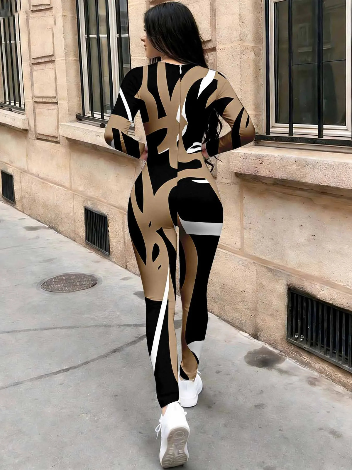 Jumpsuit – Slim Fit Long Sleeved – Polyester Elastane | KIMLUD
