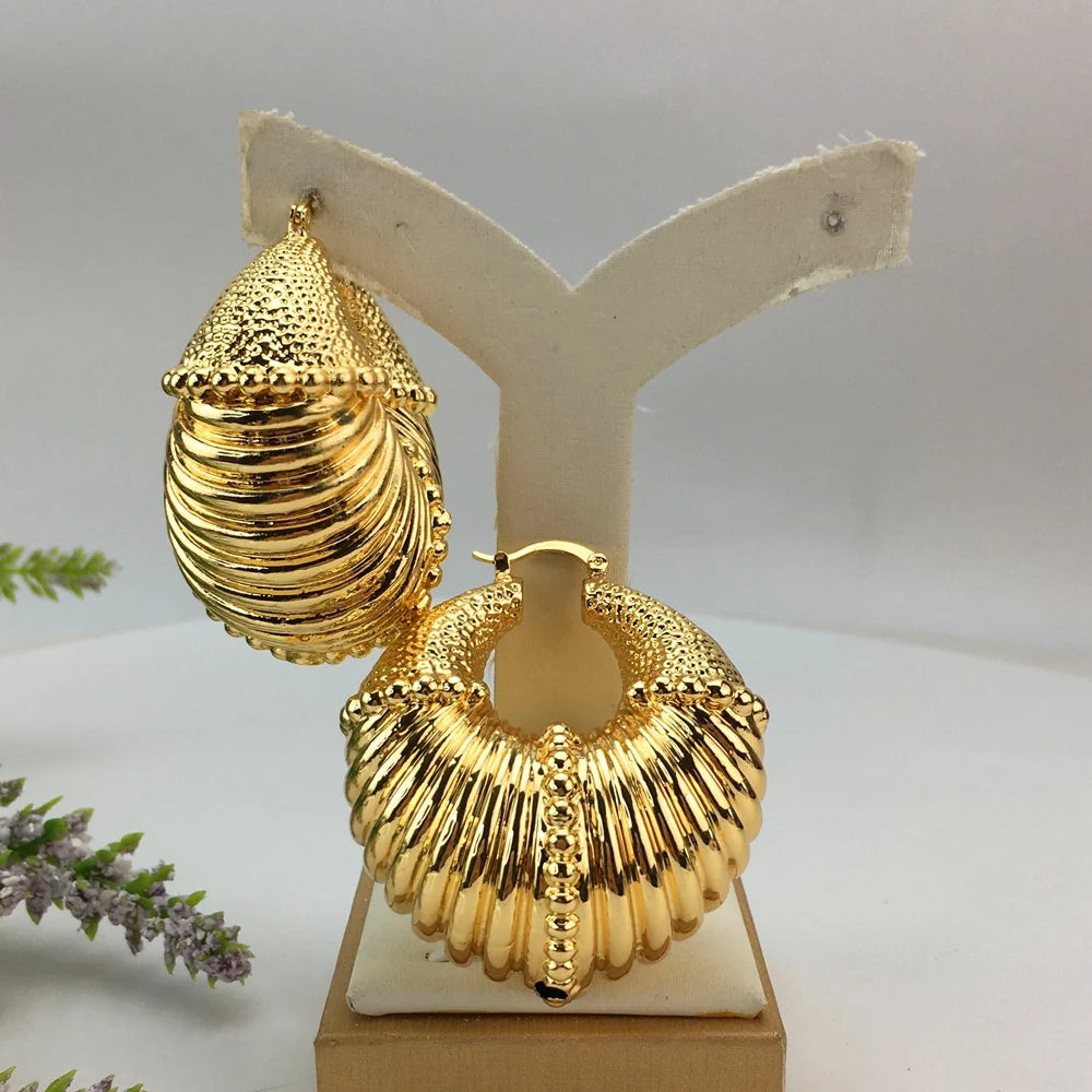 Goldplated Irregular Drop Earrings — Gold | KIMLUD