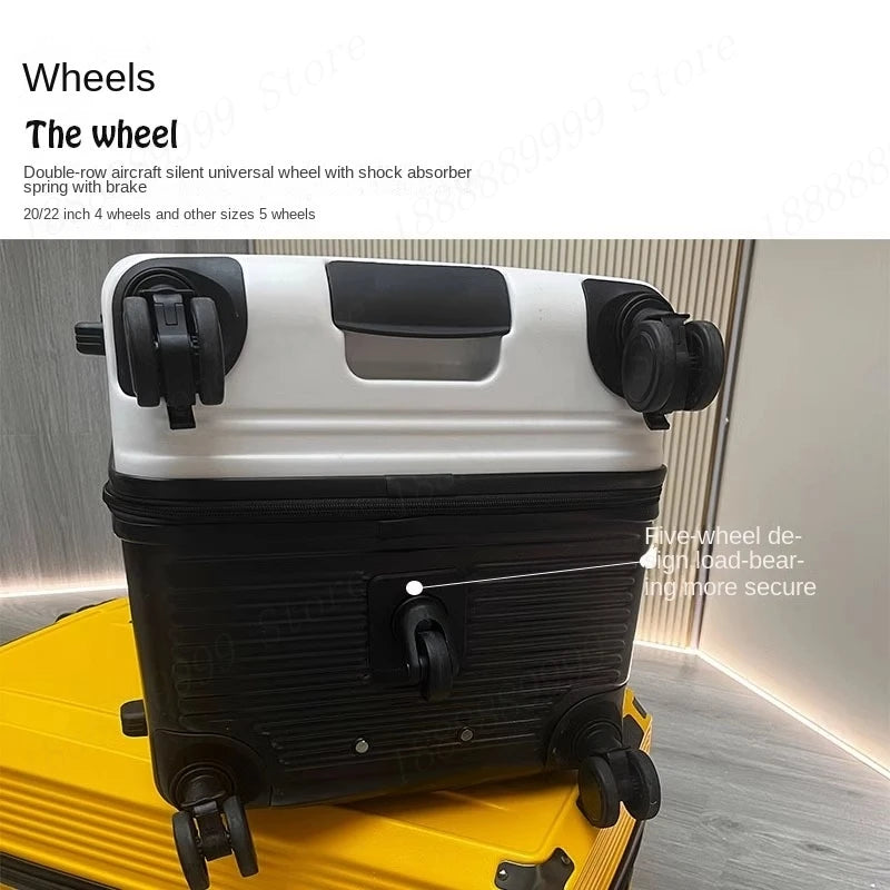 Large Size Suitcase with Five Wheels Brake Luggage Carrier 28 inch PC Material Cabin Trip Suitcase TSA Lock 32/36/50 inches
