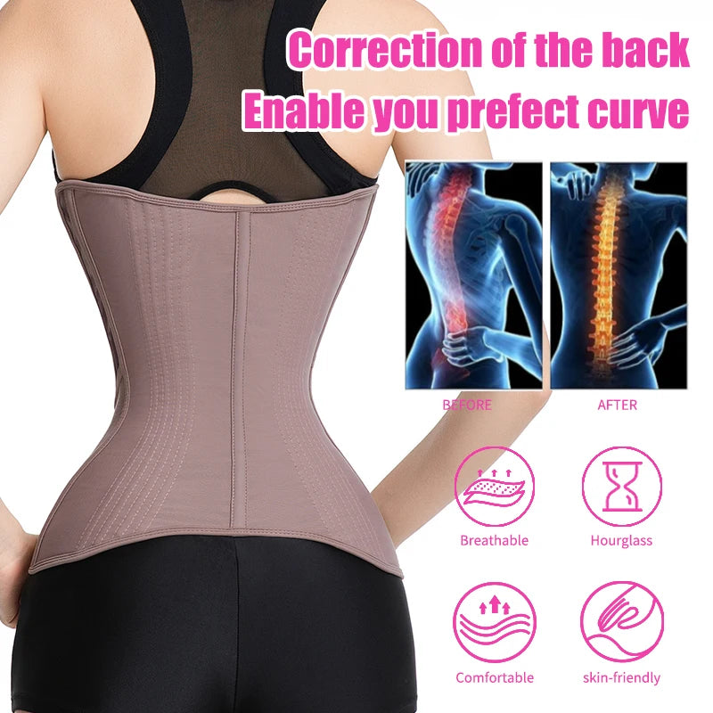 Polyamide Elastane Underbust Waist Cincher Hourglass Waist Trainer — Black | KIMLUD