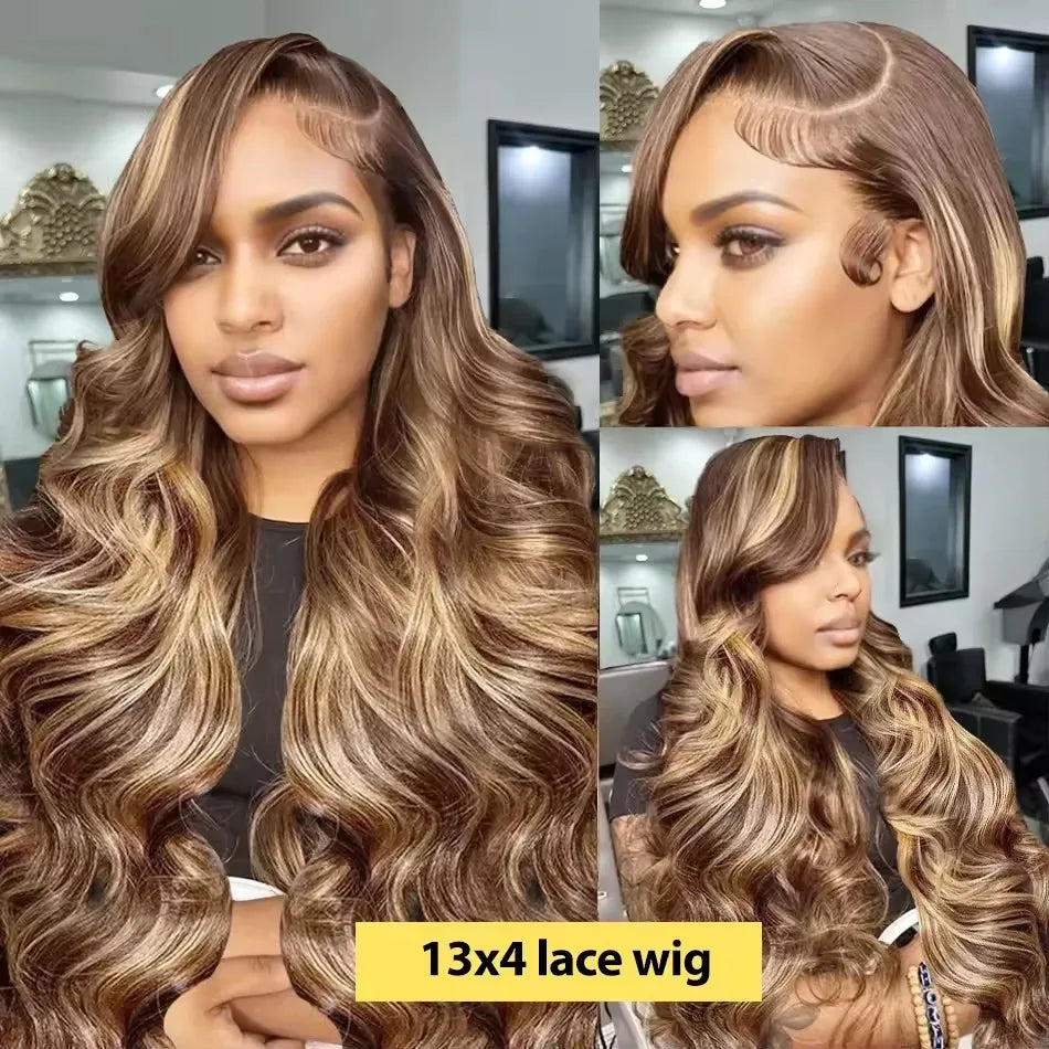 HD Lace Frontal Wig – Human Hair – Honey Blonde Ombre | KIMLUD