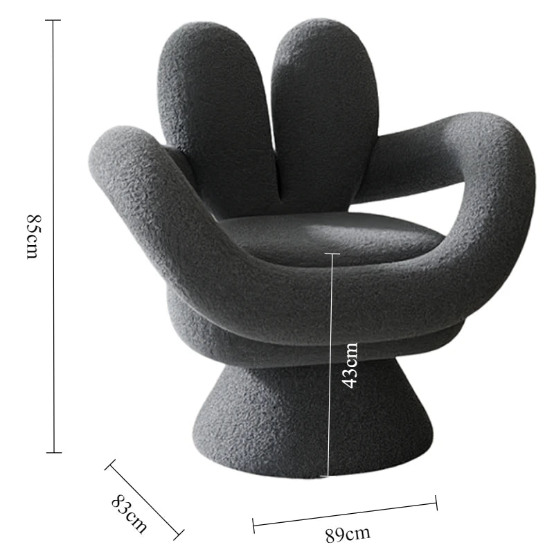 Luxury Design Balcony Living Room Chair Swivel Single Relaxing Sofa Chair Backrest Dresser Vanity Nordic Armchairs Living Chairs