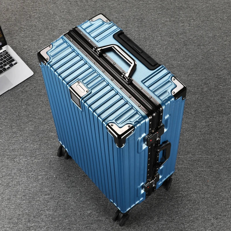 Travel Suitcase Aluminum Frame 20 Inch Carrier Suitcase 0n Wheels Durable Password Suitcase 26/28/30  Large Capacity Luggage