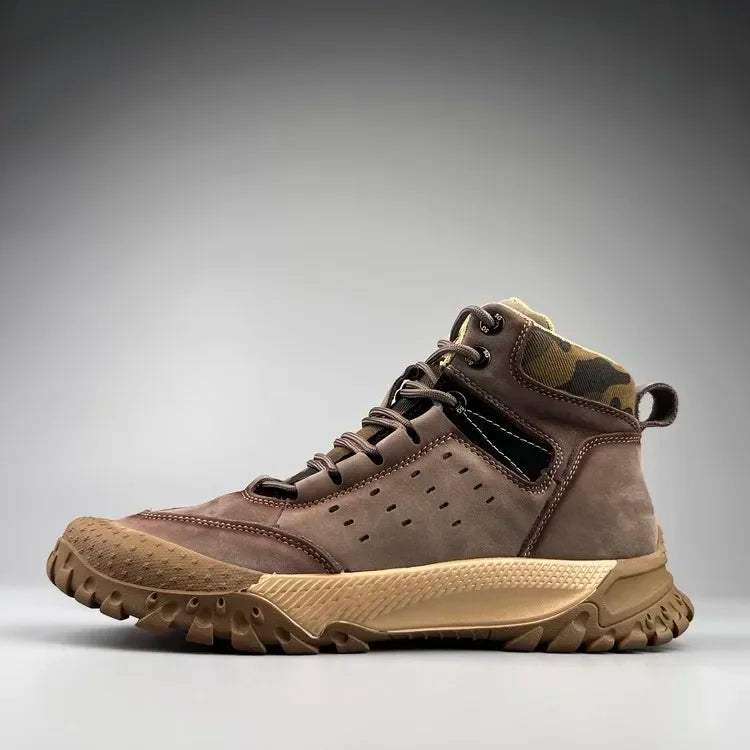 Men's High Top Shoes – Waterproof – Cow Leather | KIMLUD