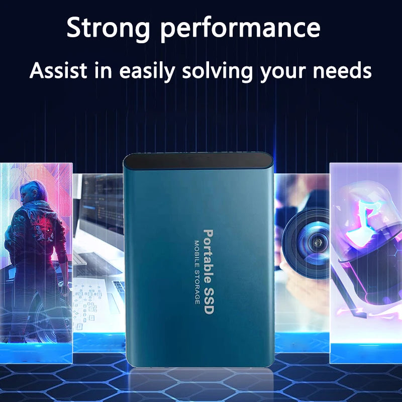 High-Speed Slim Portable External SSD 2TB — Black | KIMLUD
