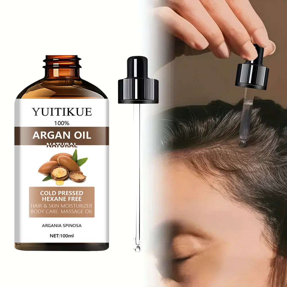 Moroccan Argan Oil Hair Oil Strengthening for Silky, Nourished Ends and Lightweight Shine — Ambe | KIMLUD
