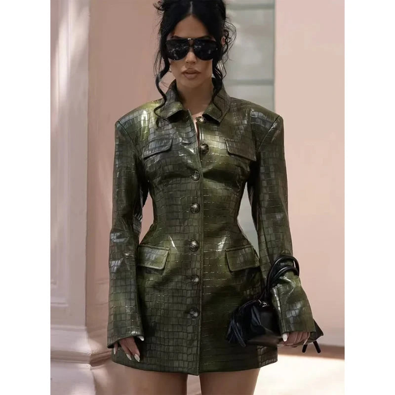 Mini Dress – Waist Cinching – Polyester Fiber – Solid Color | KIMLUD