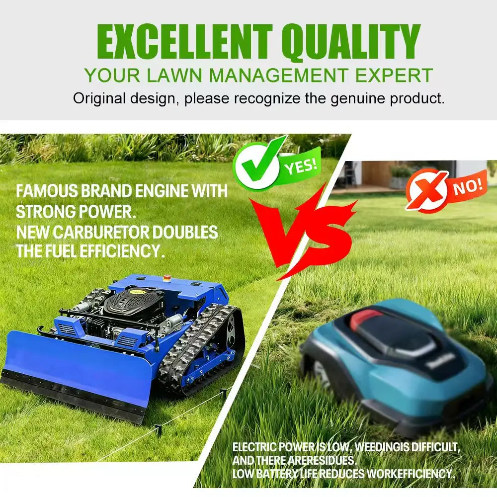 Remote-Controlled Lawn Mower With Snow Shovel – 550mm Cut | KIMLUD