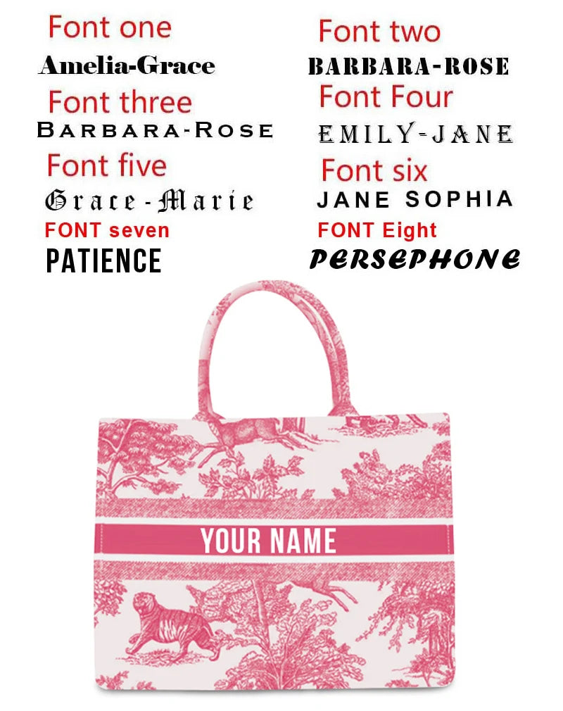 Personalized Tote Bag Canvas Printed — Natural | KIMLUD