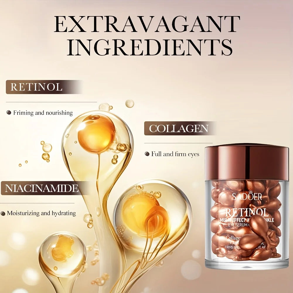 Retinol Multi-Effect Firming Capsule Serum, Tender Skin Hydrating Eye Cream Nourishing And Hydrating Eye Essence