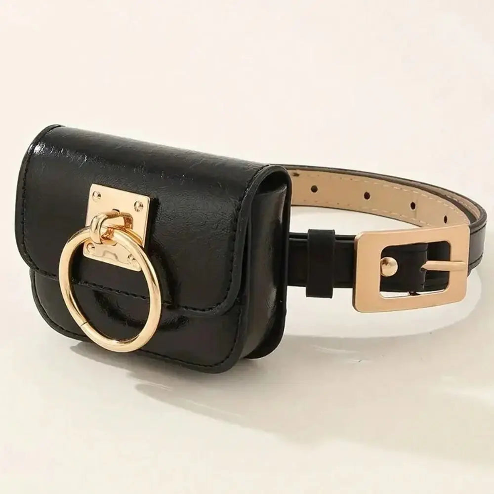 Gothic Vintage Classic Belts PU Leather — Black | KIMLUD