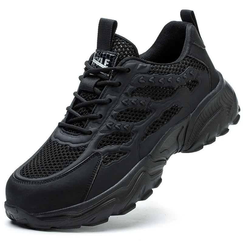 Breathable Mesh Safety Shoes Men White Protective Shoes For Men Women Work Sneakers Summer Lightweight Indestructible Shoes