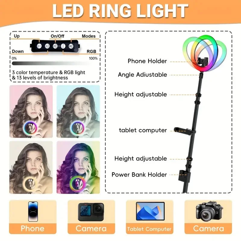 Rotating Solid Metal 360 Photo Booth Machine With LED Halo And Remote Control — Black | KIMLUD