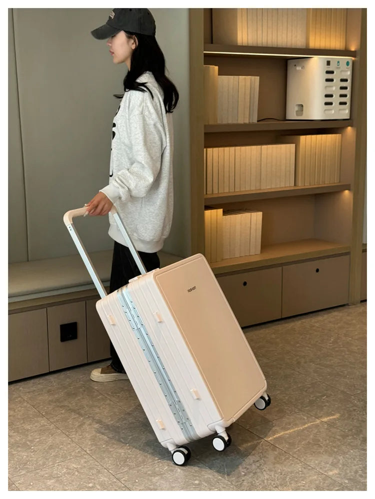 Aluminium Frame Travel Luggage Carry-On With Mute Wheels — Slate Gray | KIMLUD