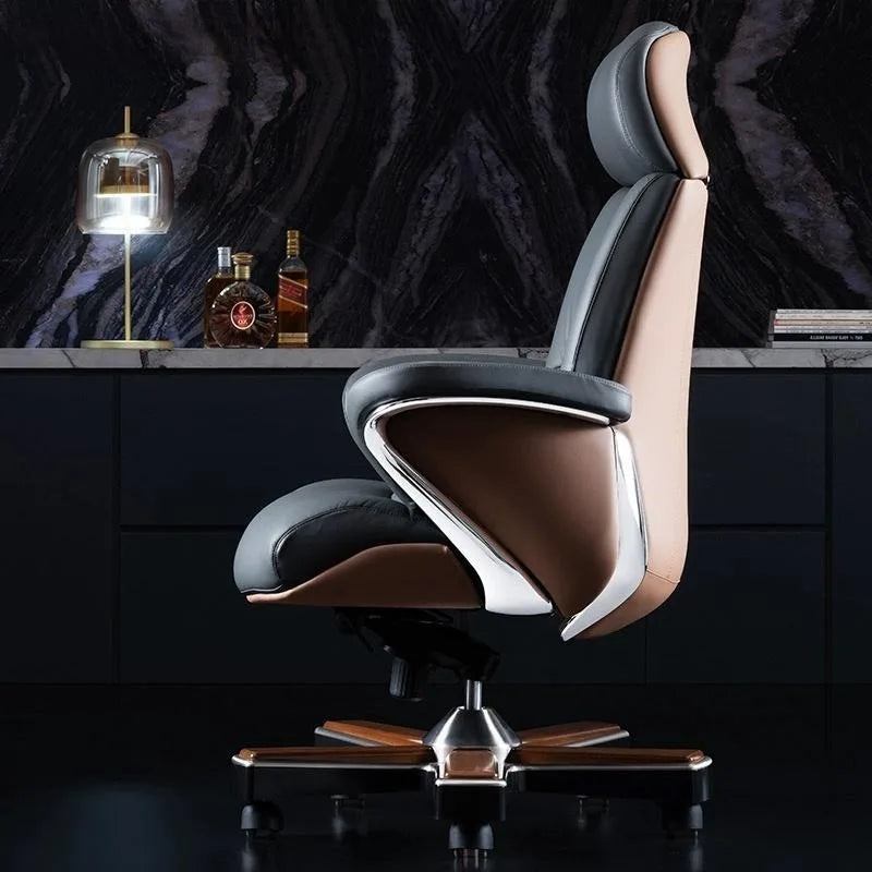 Office Chair - Modern Ergonomic - Cowhide | KIMLUD