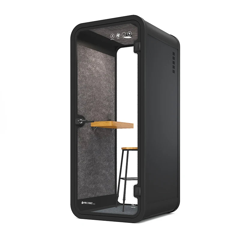 Video Conference Privacy Booth – Movable Soundproof – Aluminum Frame | KIMLUD