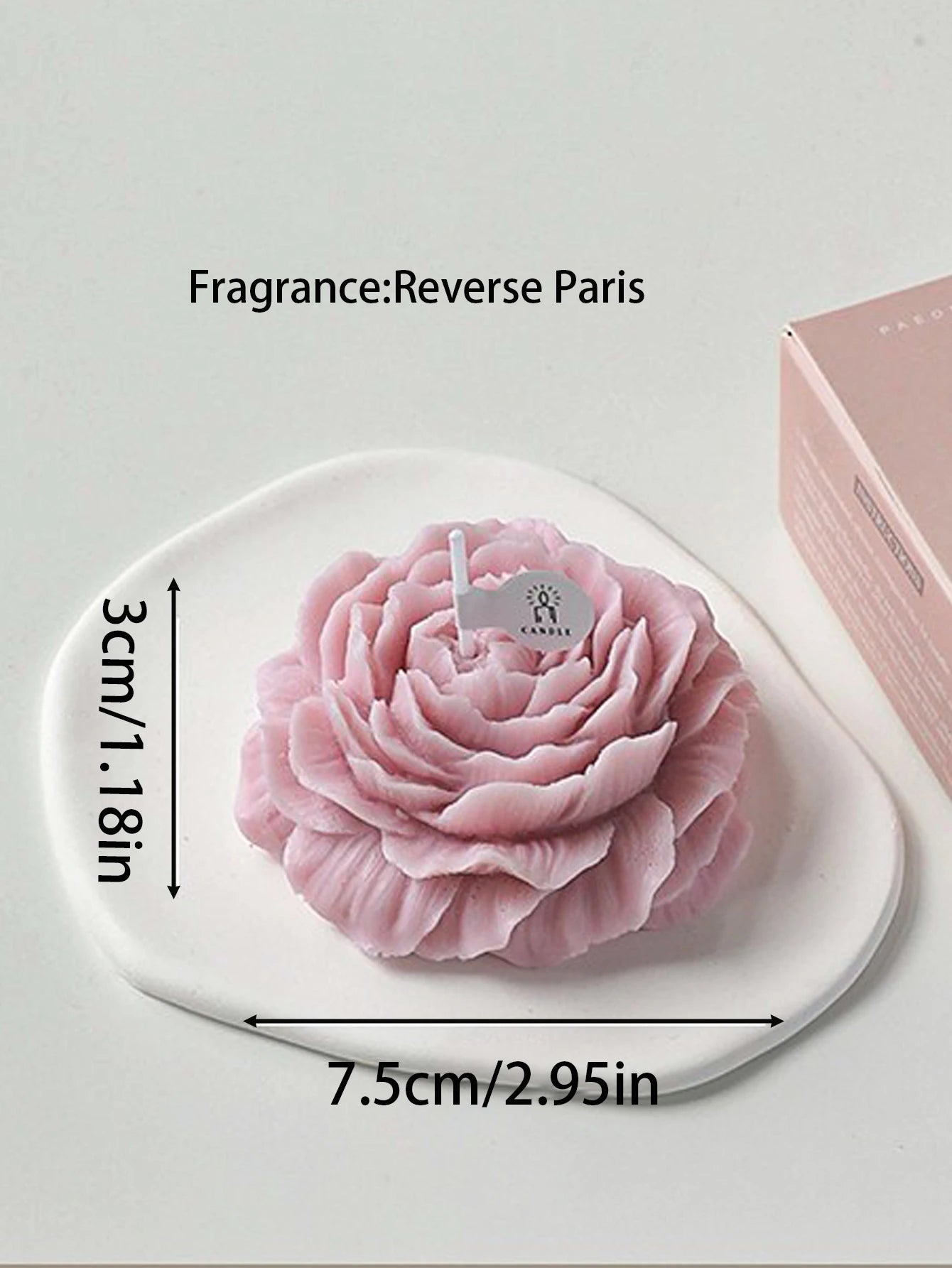 KIMLUD, 3D Peony Aromatic Candle Creative Flower Shape Aromatherapy Wedding Decor Gifts Box Valentine's Day Scented Souvenir Ornament, KIMLUD Womens Clothes