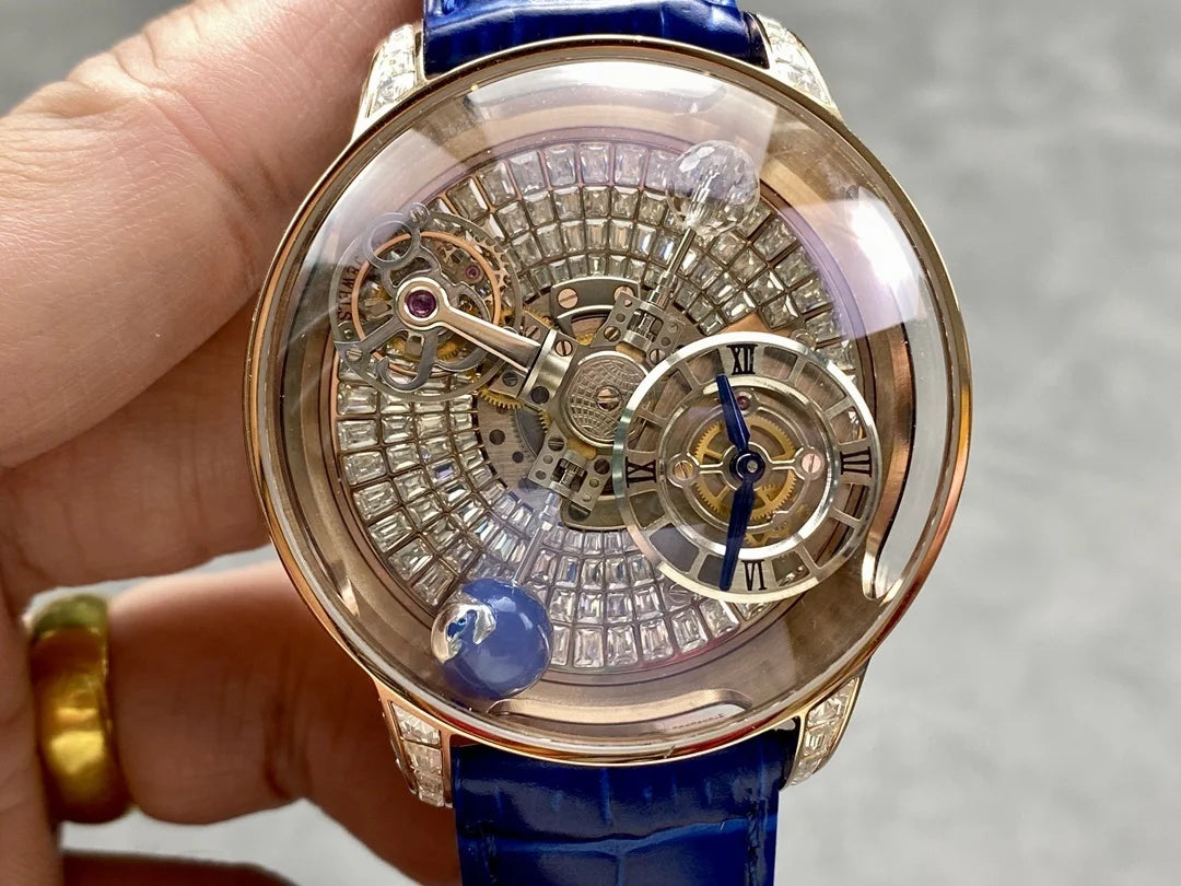 Creative Starry Sky Rotating Earth Globe Men's Automatic Mechanical Watch