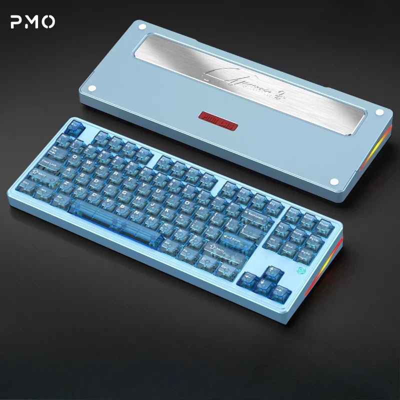 PMO Aurora80 Mechanical Keyboard Wireless Tri-mode Gasket/TOP Hot-Swap RGB Custom Aluminum Office Gaming Keyboard PC Laptop Gift