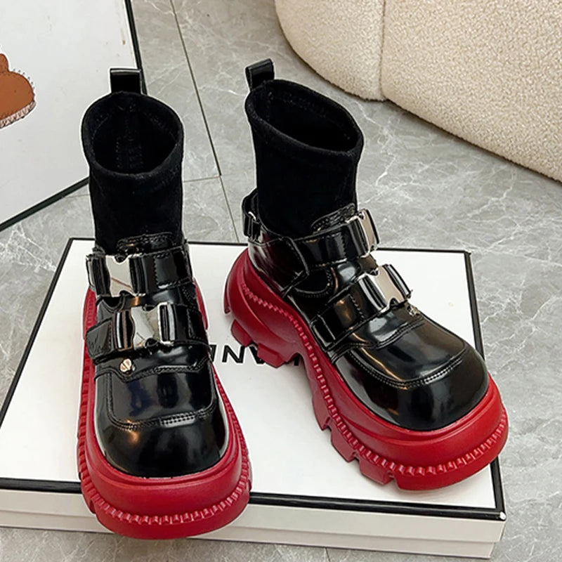 Designer New Women Ankle Boots Flats Platform Shoes Sport Chelsea Boots 2025 Winter Fashion Goth Shoes Casual Running Snow Botas