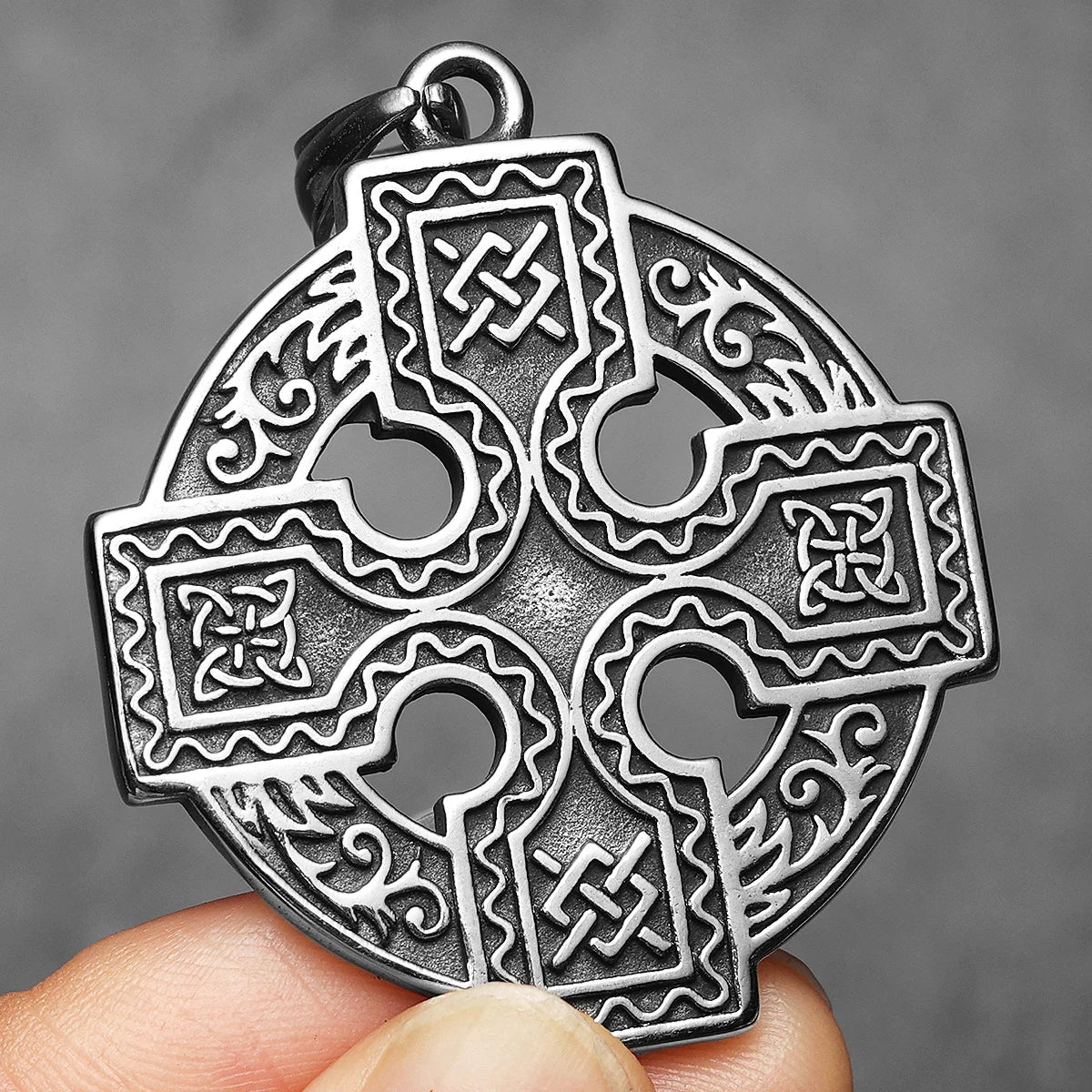 Retro Viking Celtic Knot Cross Men Necklaces With Pendant Stainless Steel Jewelry For Male Women Punk Hip Hop Accessories Gifts