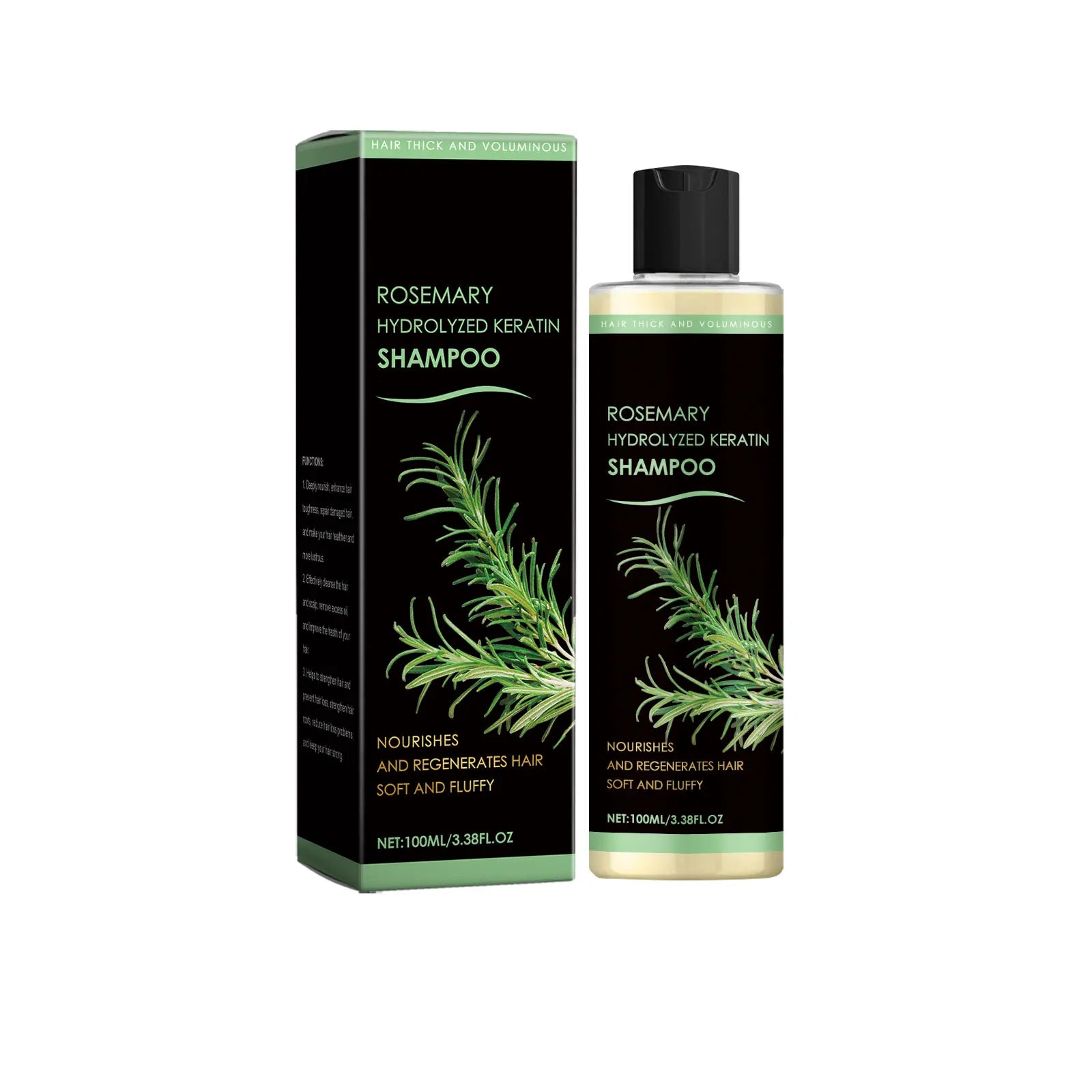 Rosemary-Infused Shampoo Thickening Deep Nourishing Scalp Care For All Hair Types — Black | KIMLUD