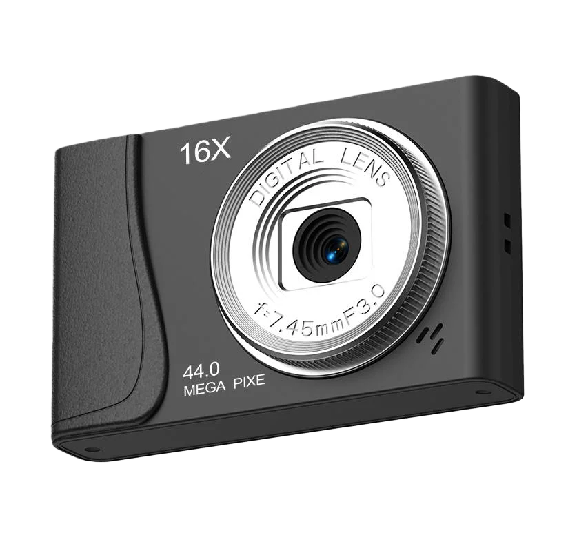 Matte Plastic Compact Camera 4K Digital — Black | KIMLUD