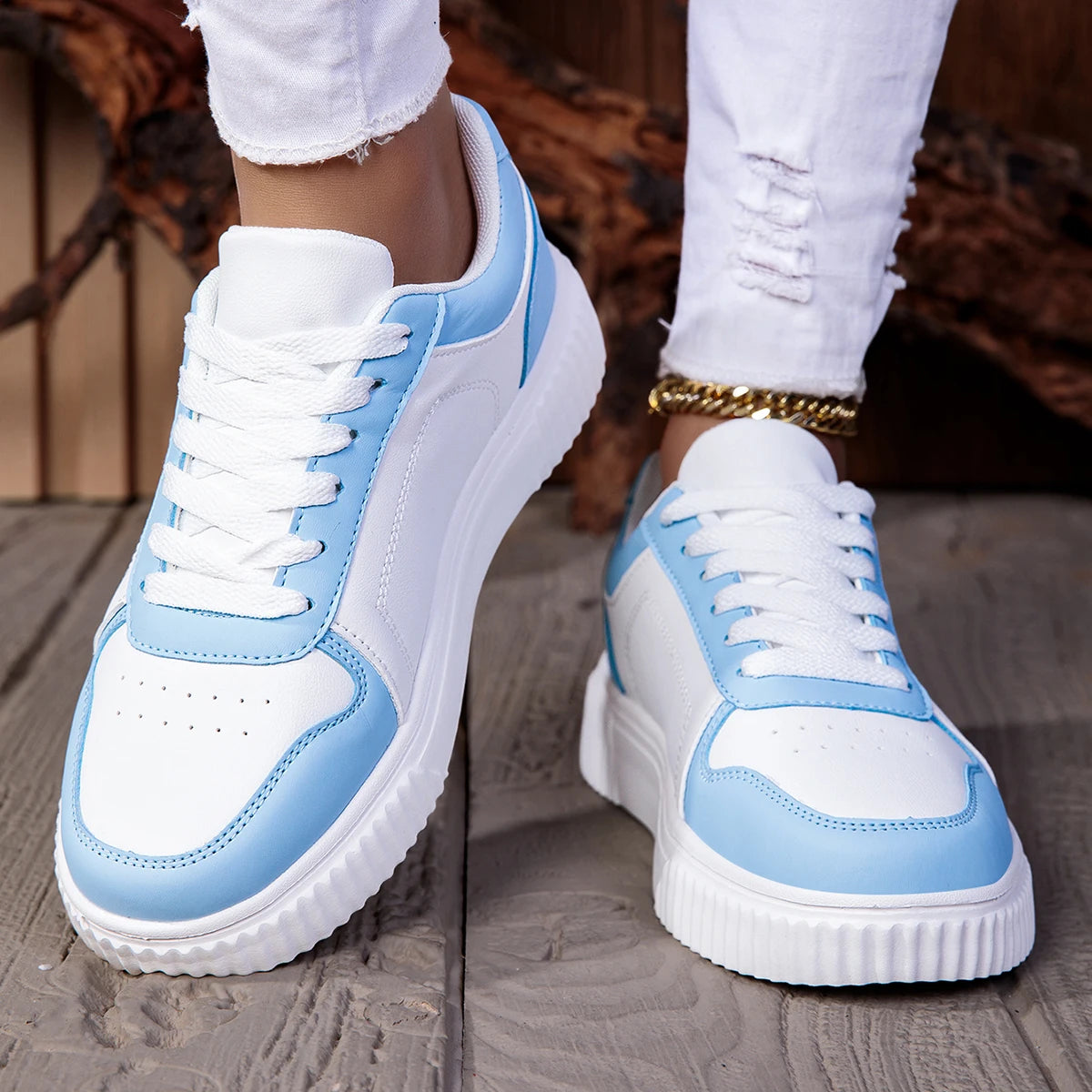 Unisex Sneakers – Large Size – Leather Upper – White | KIMLUD