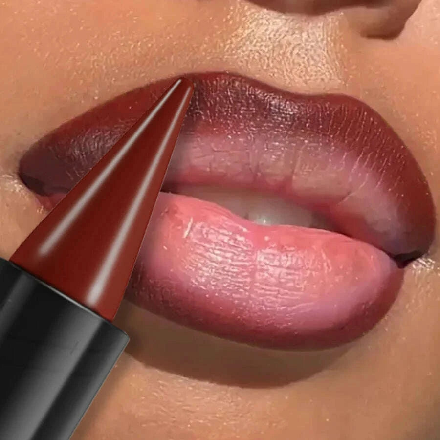 15-colors-sexy-red-lipstick-pen-waterproof-matte-contour-tint-lipstick-long-lasting-lip-glaze-brown-lipliner-pencil-lip-makeupkimludkimlud-35568641