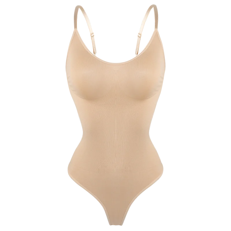 KIMLUD, Bodysuit for Women Tummy Control Backless Shapewear Seamless Thong Body Shaper Tank Top, Beige / S / CHINA, KIMLUD Women's Clothes