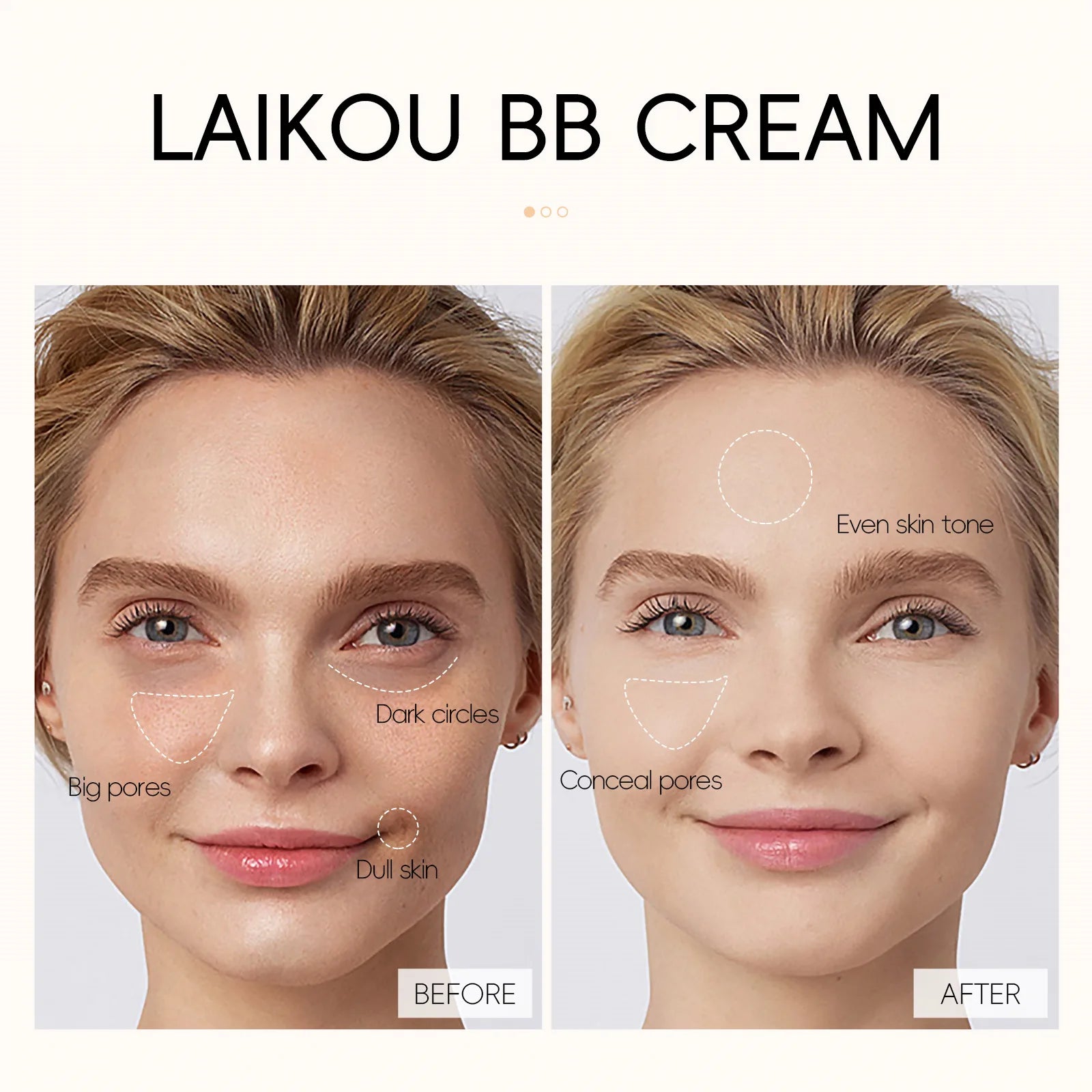 Liquid Concealer BB Cream Six-Color Range — Natural Beige | KIMLUD