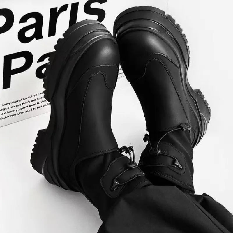 Motorcycle Boots – Non-slip Safety – Canvas Lining – Black | KIMLUD