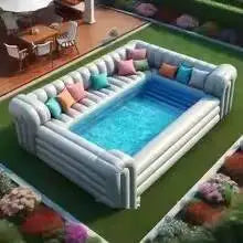 Commercial Customized Inflatable Sofa Pools Swimming With Portable Lounge for Party