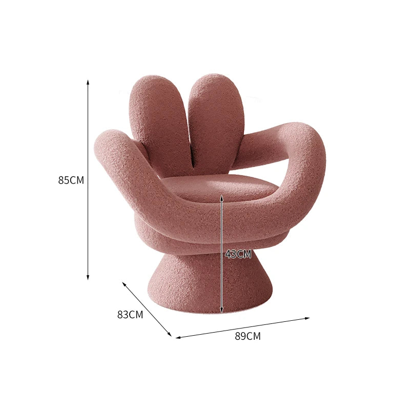 Luxury Design Balcony Living Room Chair Swivel Single Relaxing Sofa Chair Backrest Dresser Vanity Nordic Armchairs Living Chairs