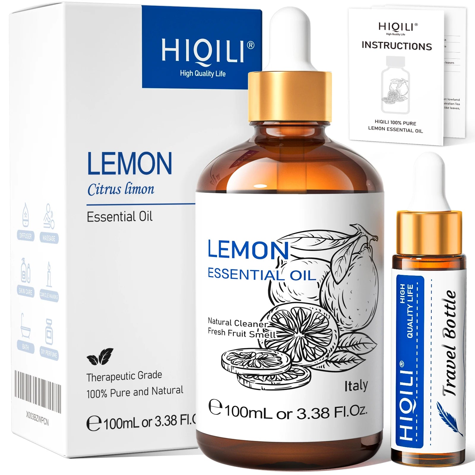 Pure Essential Oil Ylang-Ylang 100ml — Amber | KIMLUD