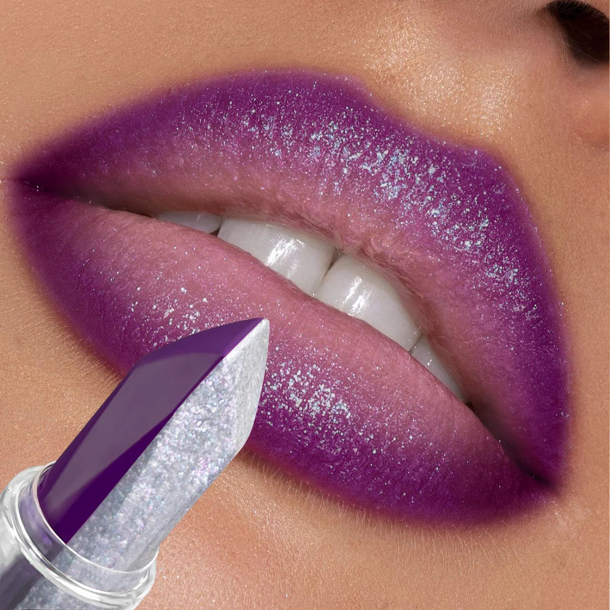 Purple lipstick temperature discoloration red rose moisturizing lipstick cosmetics easy to use lipstick refill