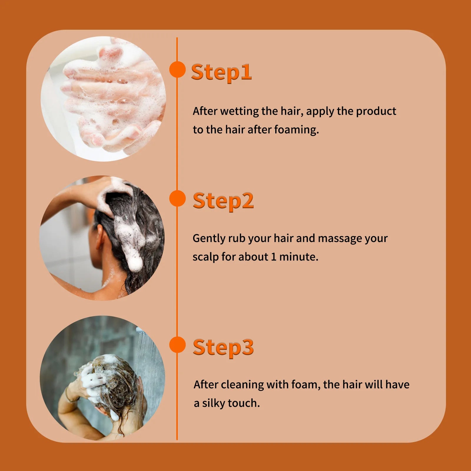 Argan Oil Shampoo Bar For Damaged Frizzy Hair Smooths Scalp, Nourishes Strands — Orange | KIMLUD