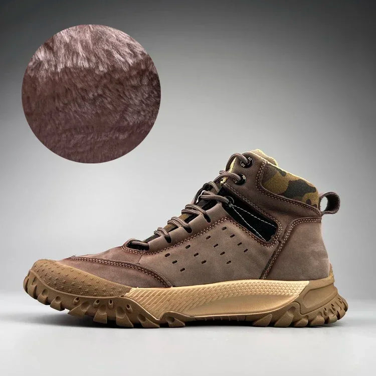 Men's High Top Shoes – Waterproof – Cow Leather | KIMLUD