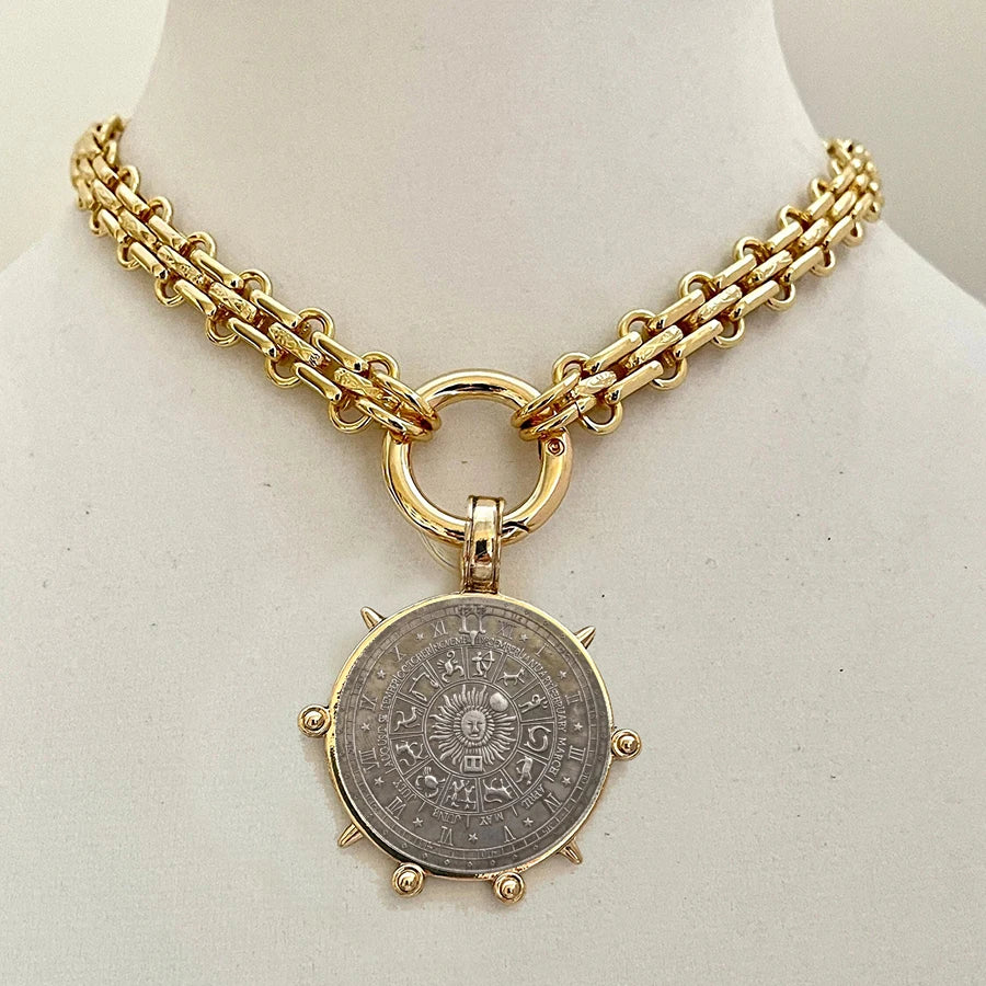 Copper Gothic Cuban Chunky Necklace — Copper | KIMLUD