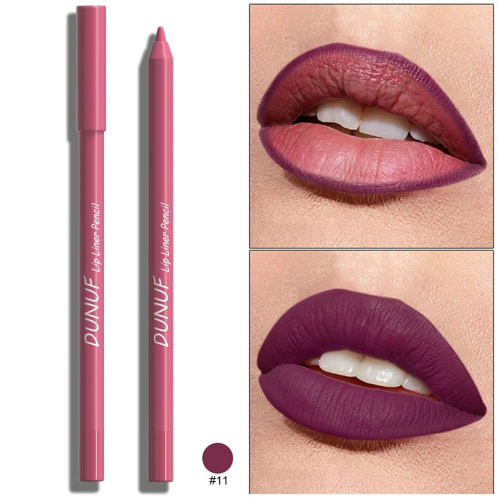 Matte Lip Pencil Contour Lip Liner Long-Lasting Waterproof Hydrating Formula — Red | KIMLUD